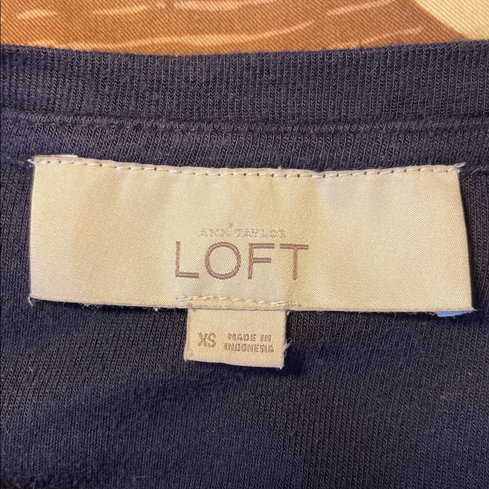 LOFT Navy and White Striped Sleeveless Top - Picture 13 of 15